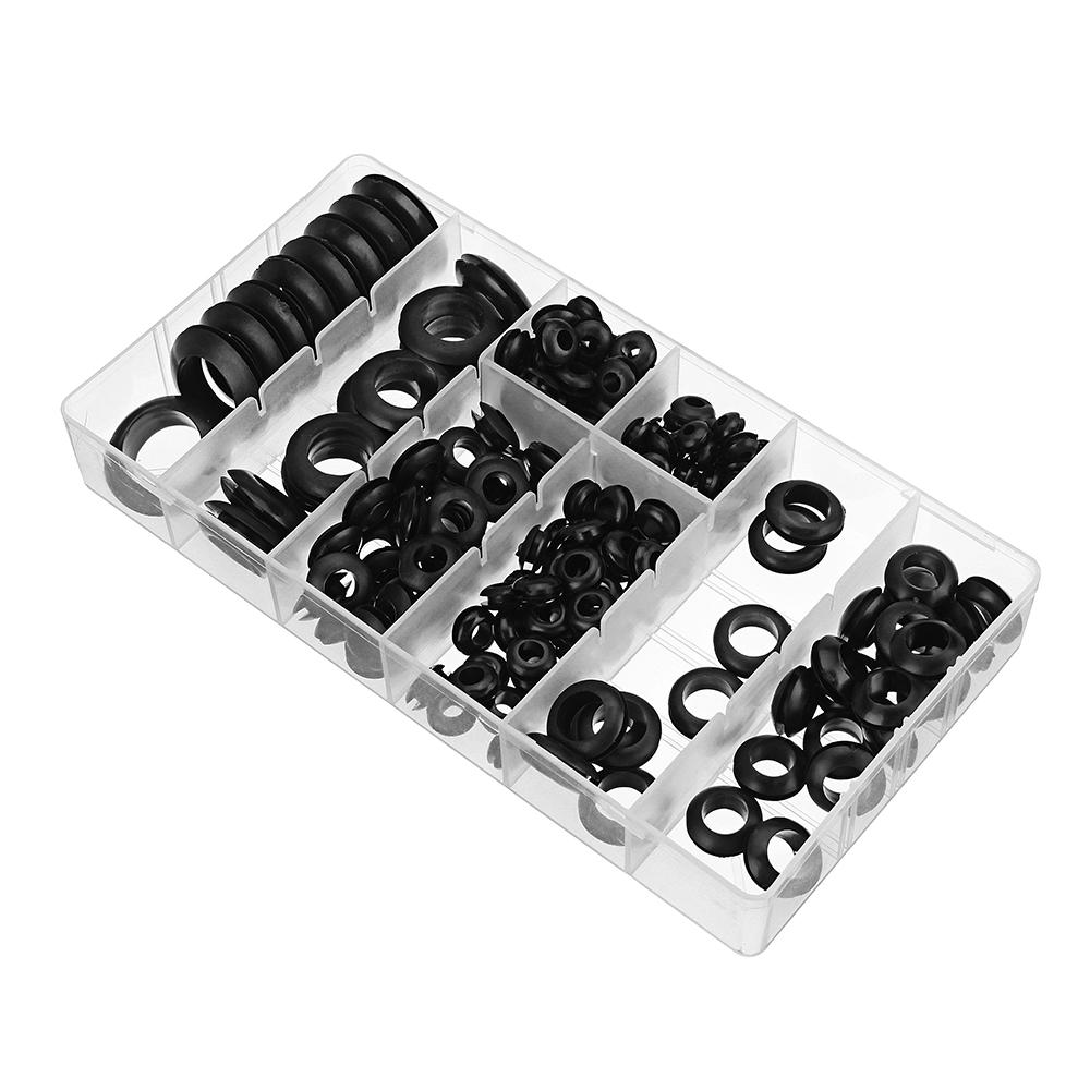 200Pcs Rubber Wires Harness Grommets Protect Wires Rubber Ring Sealing Grommet 3-20mm