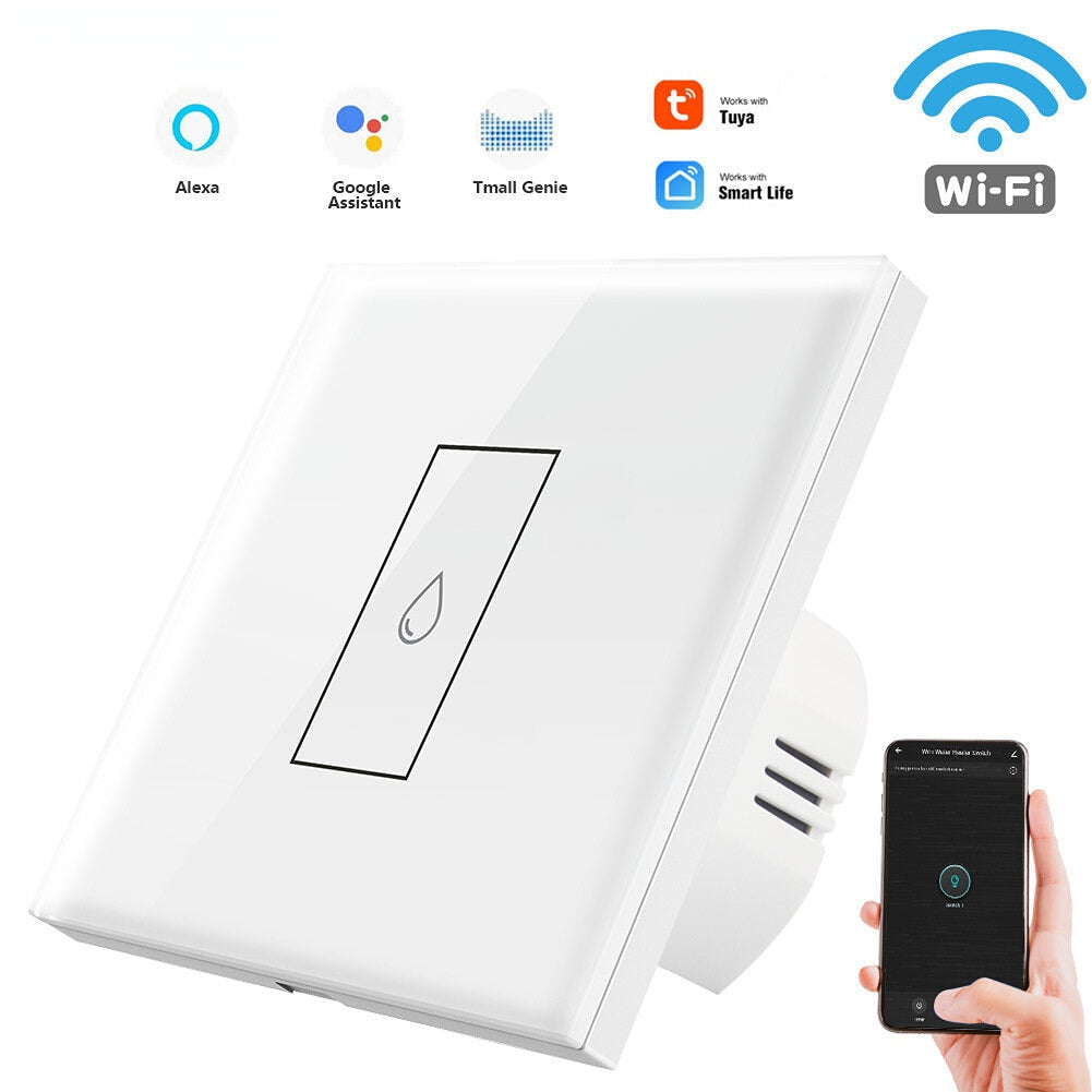 WIFI Water Heater Switch Touch Switch Zero Fire Tuya APP Timing Wifi Switch Remote Control Household Water Heater Switch