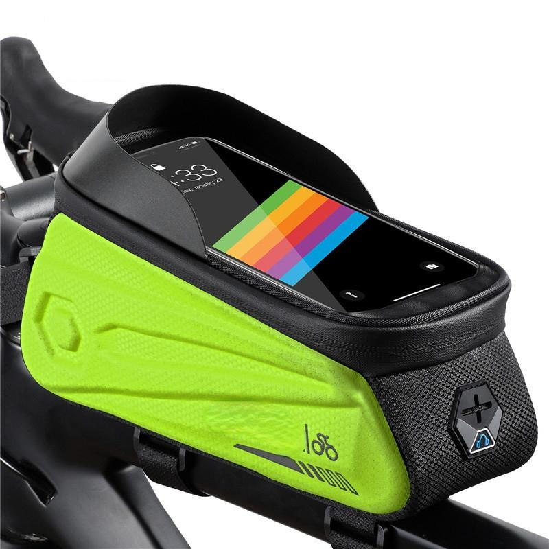 Bicycle Top Tube Hard Shell Front Beam Cell Phone Waterproof Mountain Bag