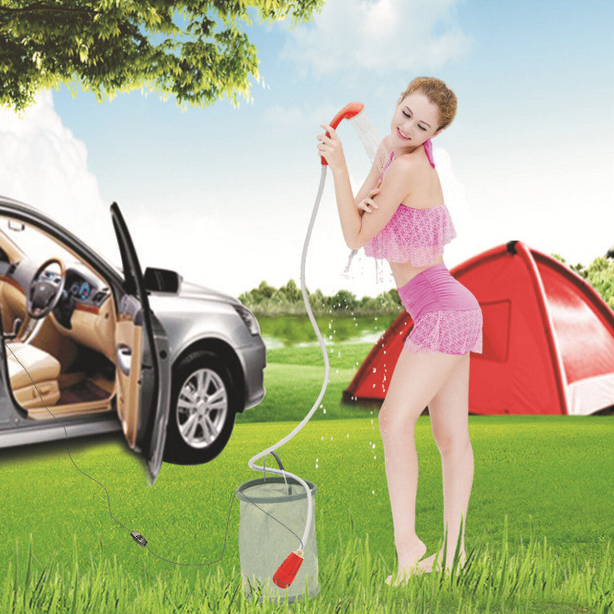Outdoor Car Home Shower Head Handheld Sprayer Rechargeable USB Portable Multi Purpose