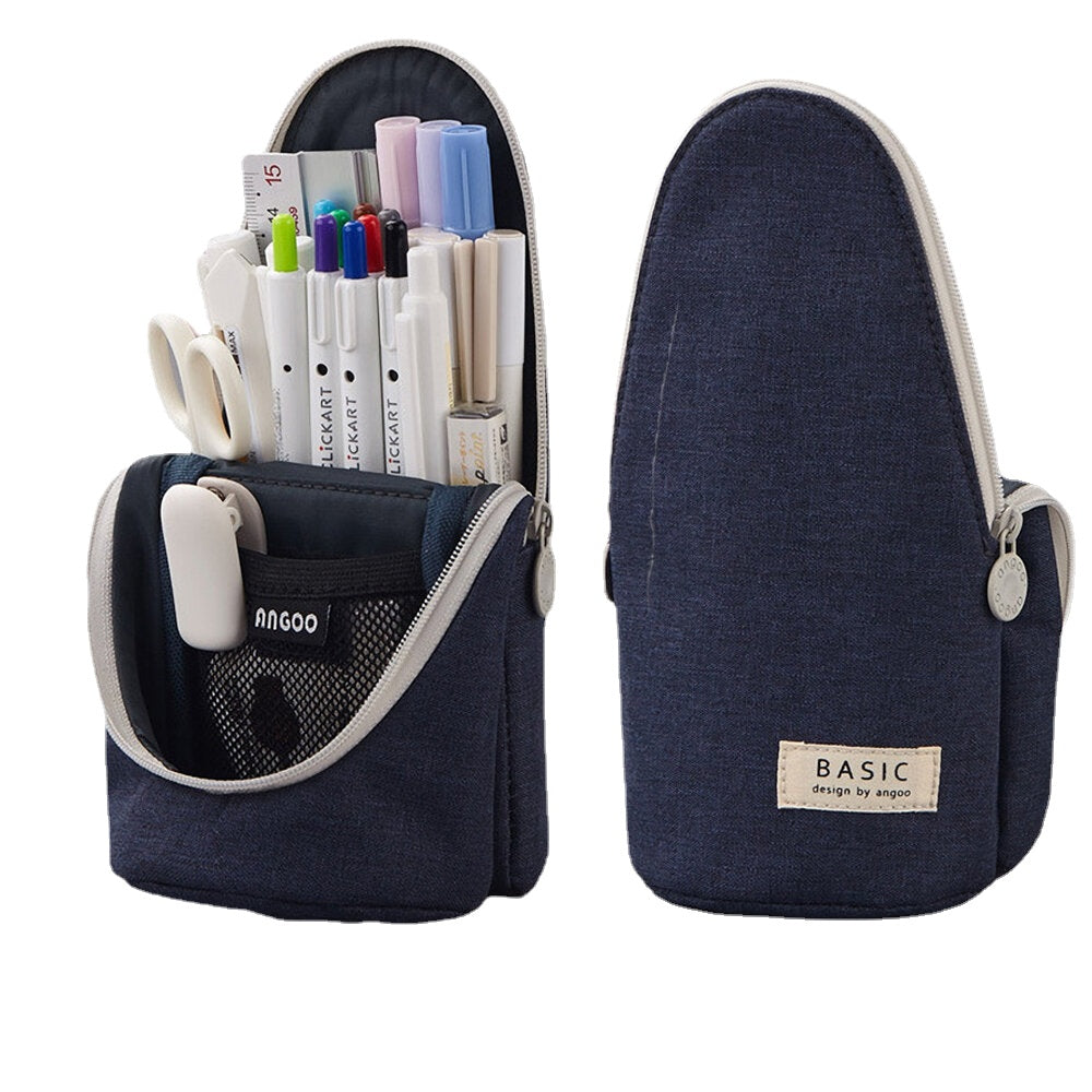 Stand up Pencil Case Multifunctional Pencil Bag Stationery Students Large Capacity Pen Holder Supplies