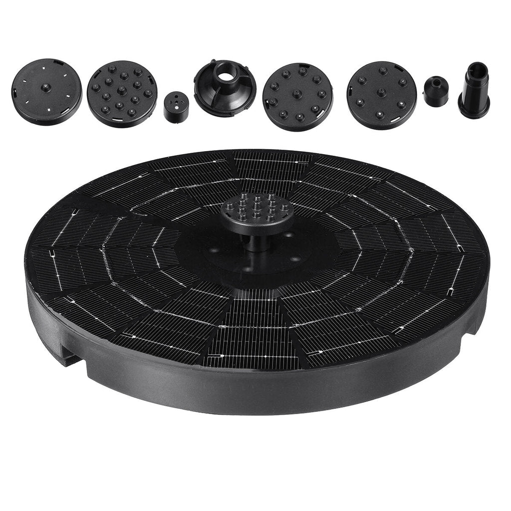 Solar Powered Fountain Pump W/ 6 Nozzles Water Pump Night Floating Garden