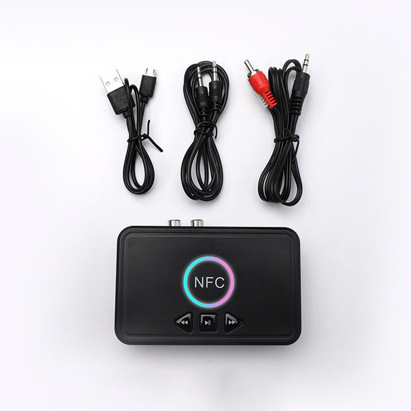 NFC Bluetooth 5.0 EDR Receiver Transmitter A2DP AVRCP BT Adapter 15m Transmission Distance