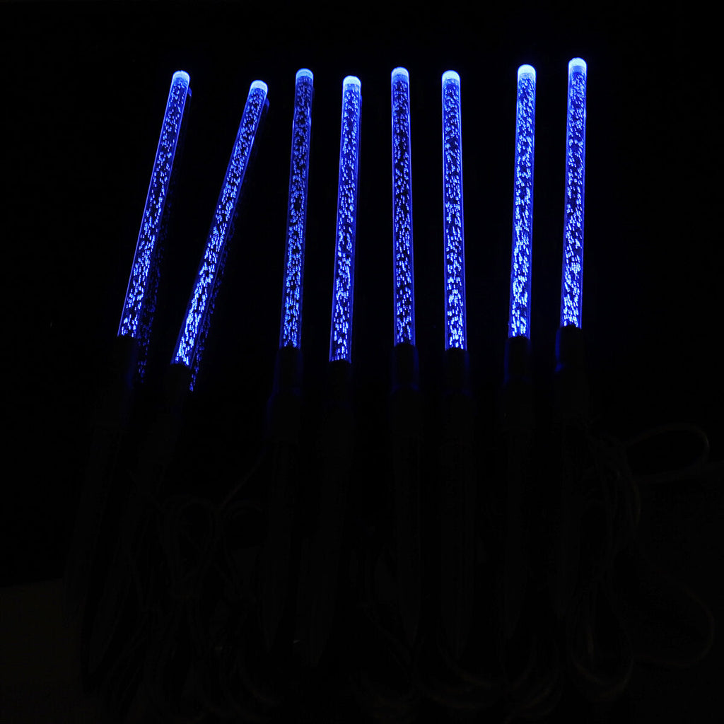 8pcs Solar Light LED Bubble Tubes Outdoor Path Garden Lights Plastic Rechargeable