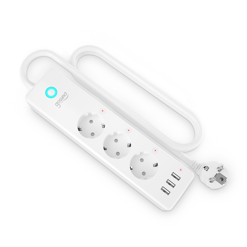 Smart Power Strip Wifi Plug Outlet 15A Sockets Surge Protector 3 USB 3 Charging Port APP Remote Control Works With Alexa Google Home EU Plug