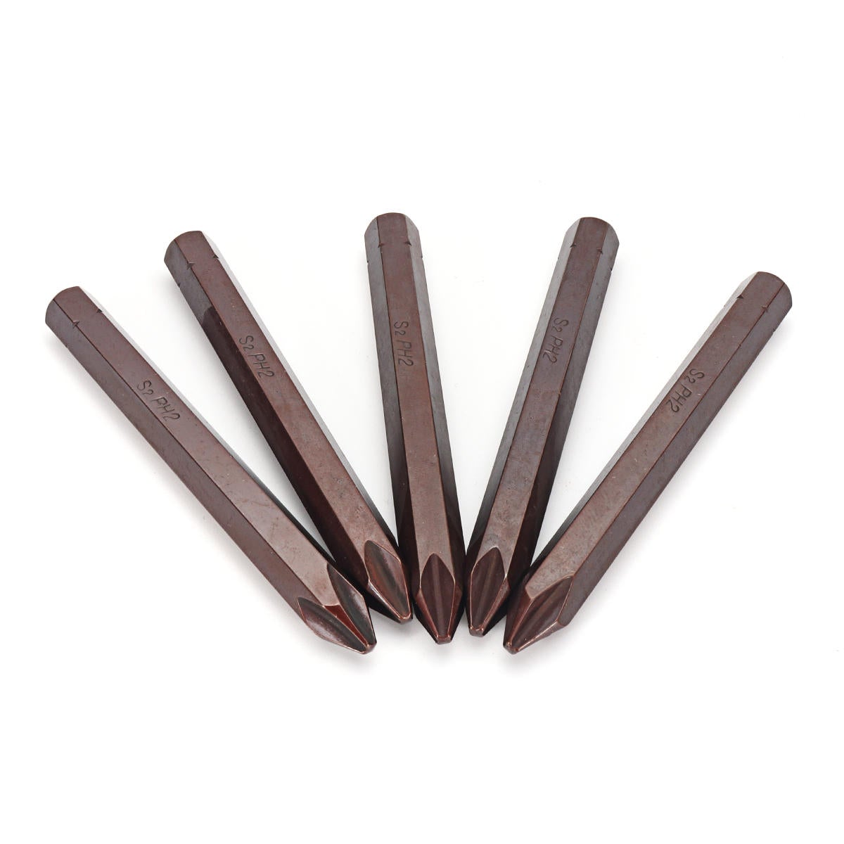 5Pcs 80mm Hex Shank PH2 Magnetic Screw Driver S2 Screwdriver Bit