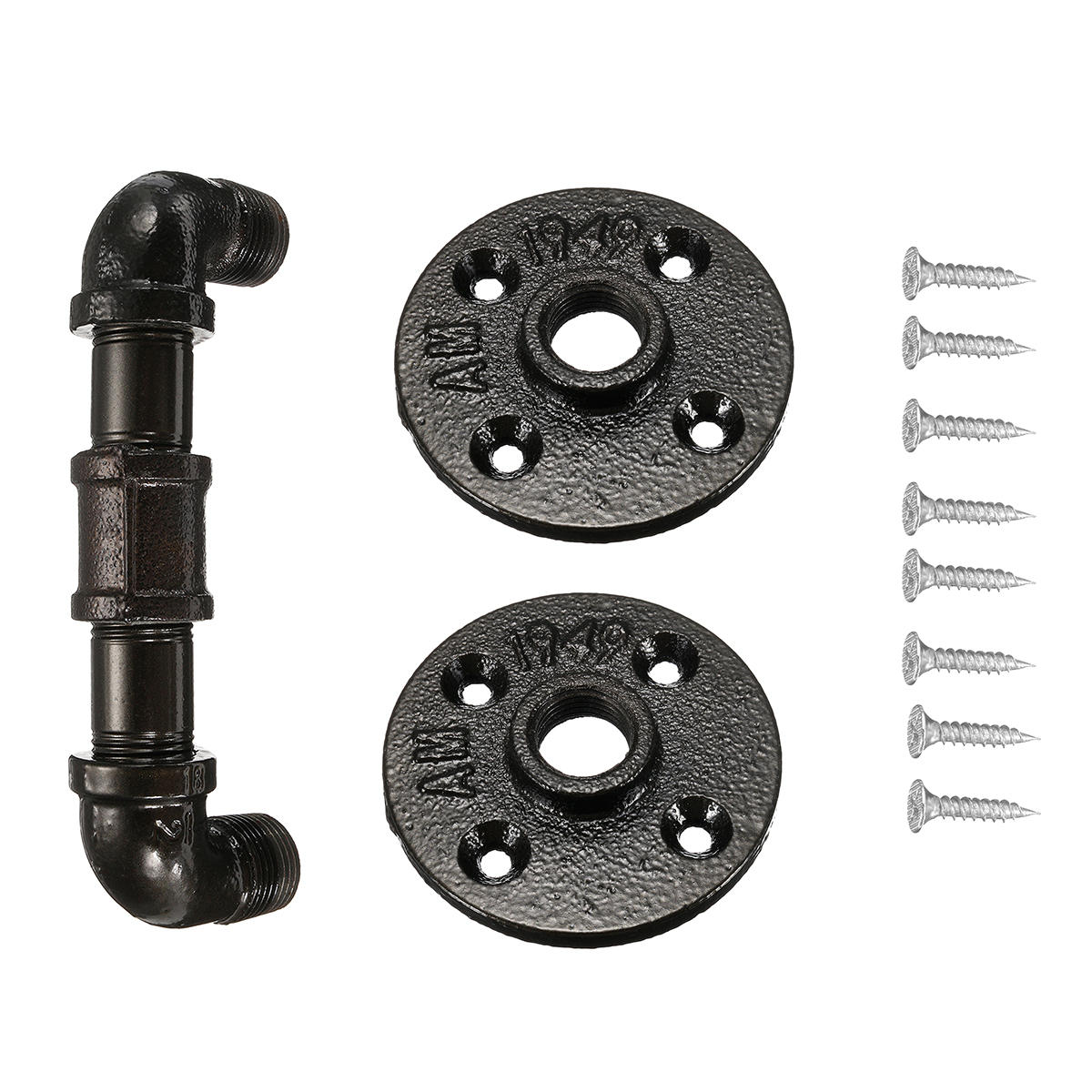 Industrial Vintage Steampunk Iron Pipe Drawer Door Handle Pull&Push Rustic Cabinet Handle