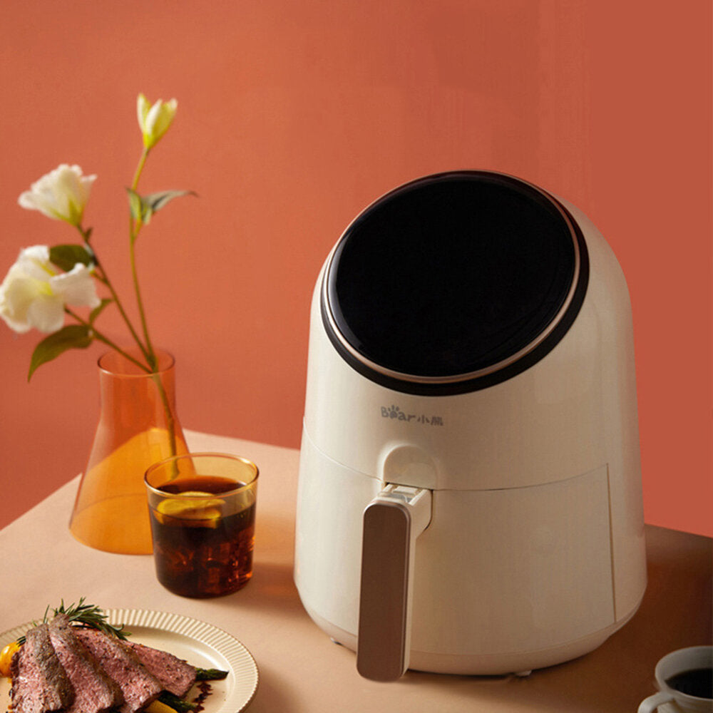 3.2L Large Capacity Electric Hot Air Fryers with 8 Presets 360 Cycle Heating Nonstick Basket