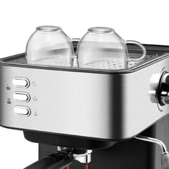 850W Coffee Maker 15bar High Pressure Pump 1.6L Water Tank Double Hole Design Suitable for Home Office