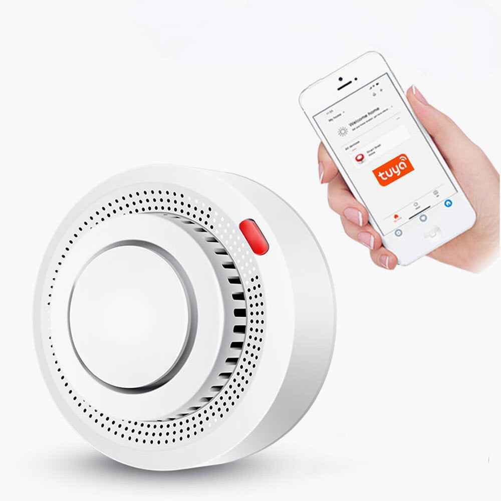 Smoke Alarm Fire Protection Wireless WiFi Smoke Detector Fire Alarm Work With Tuya APP For Home Security System