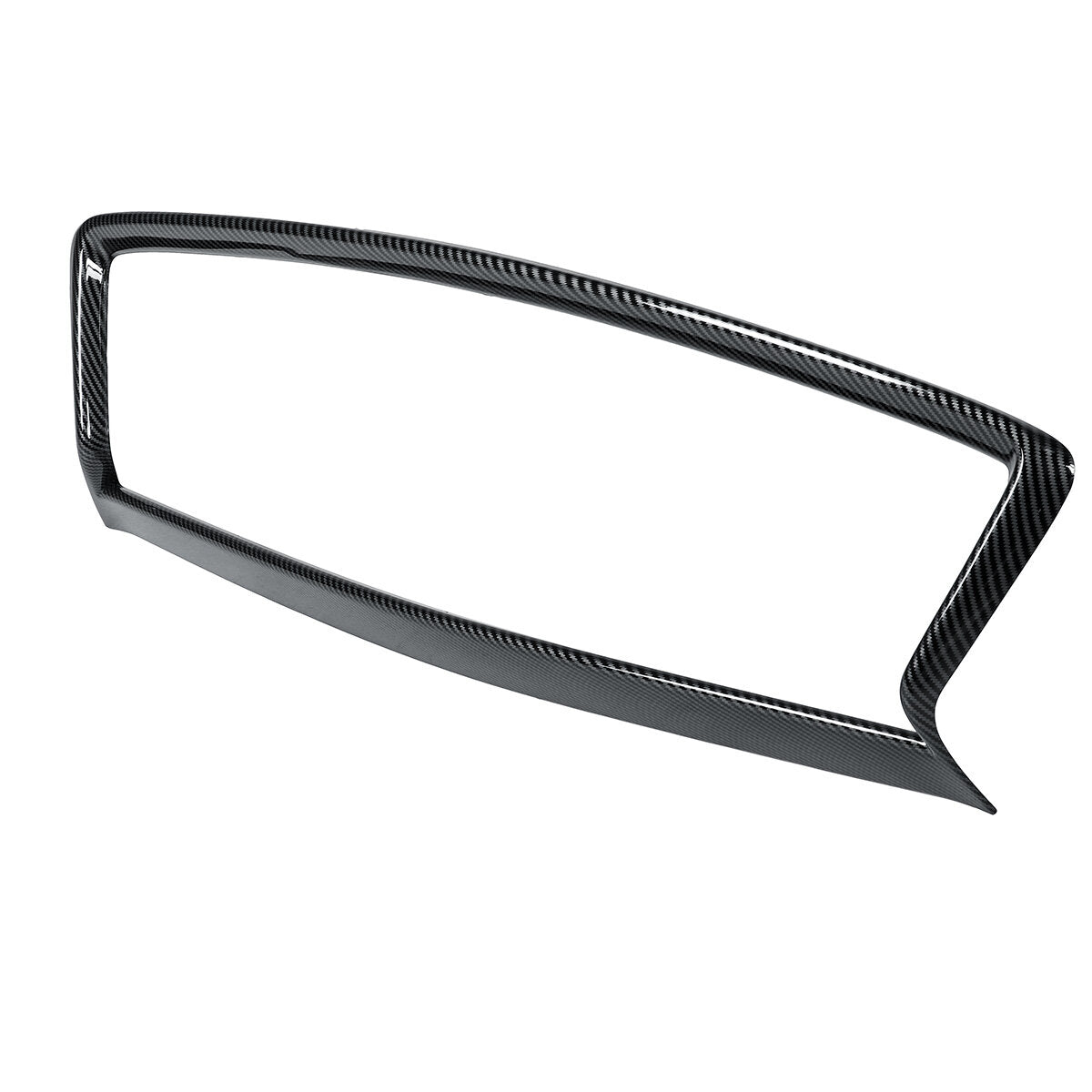 Carbon Fiber Color Front Side Car Grill Outline Trim Cover Overlay