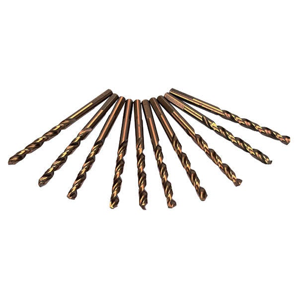 10pcs M35 1/4 Inch Shank Triangle Shank Cobalt Twist Drill Bits