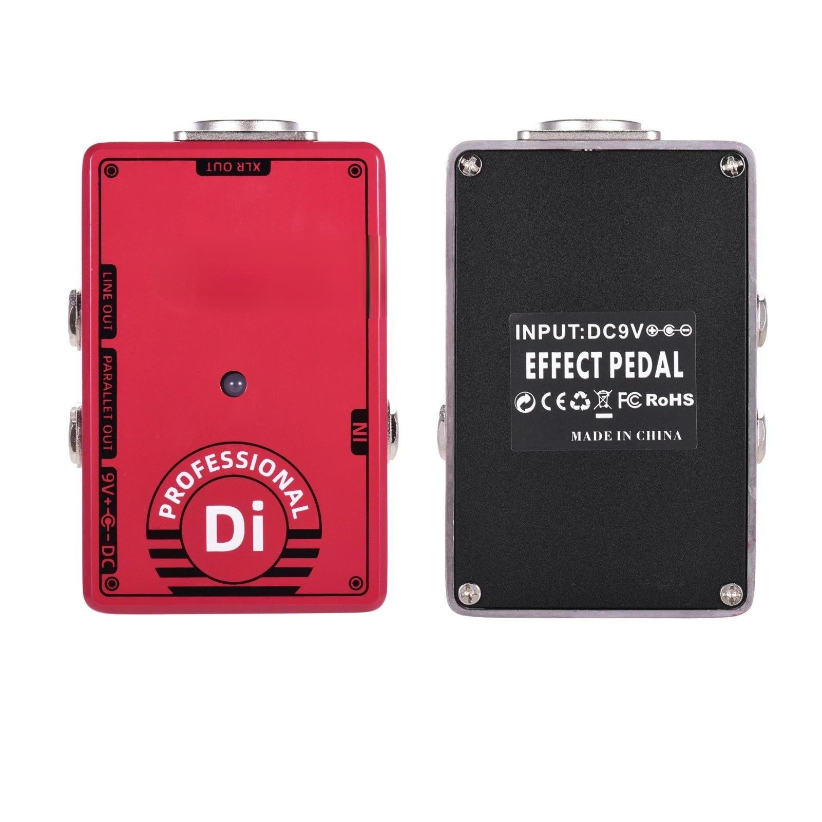DI Box Guitar Effect Pedal with Ground Lift Switch XLR Out for Electric