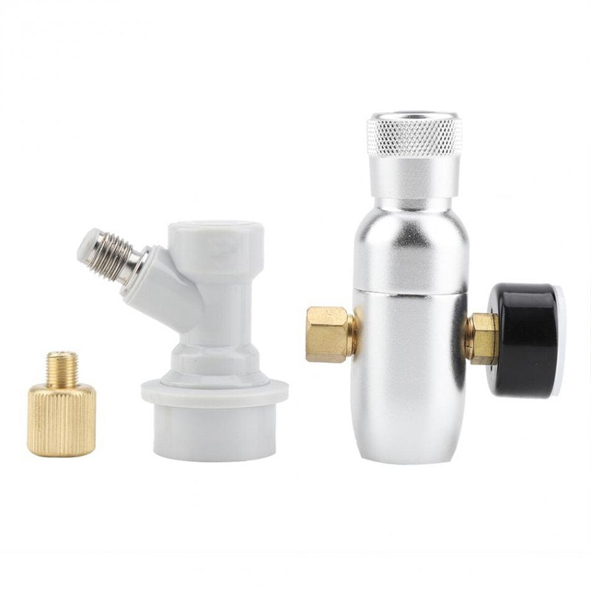 Mini CO2 Charger 60/150 PSI Homebrew Kegging Pressure Reducing Valve Ball Lock