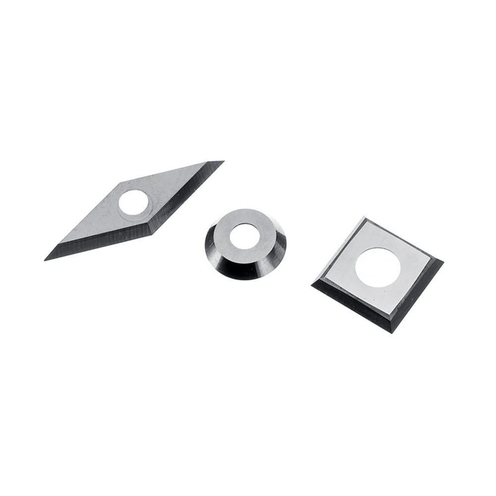 3PCS Tungsten Carbide Insert Cutter Set For Wood Turning Working Lathe Tool DIY