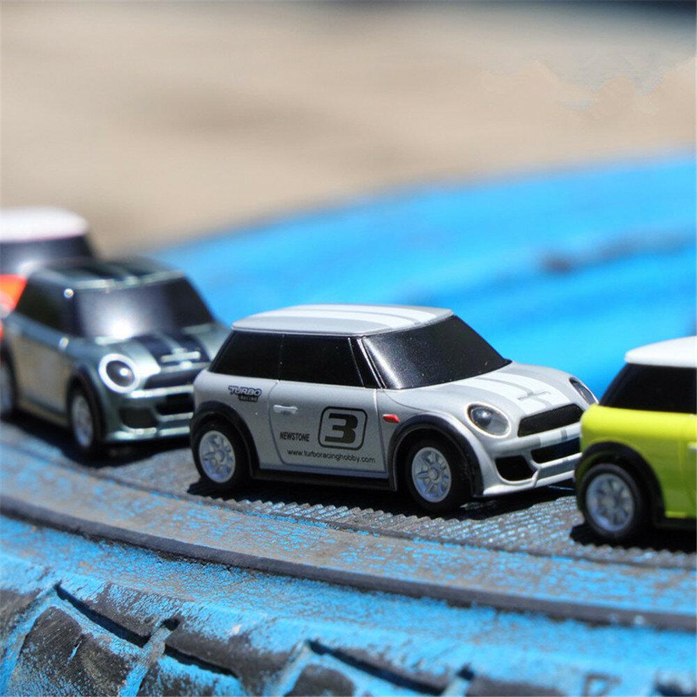 RTR 1/76 2.4G 2WD Fully Proportional Control Mini RC Car LED Light Vehicles Model Grey