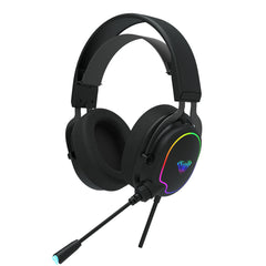 Gaming Headset 3.5mm Wired 50mm Driver RGB Light Bass Stereo Surround Sound Lightweight Headset with Microphone for Computer Laptop PC Gamer