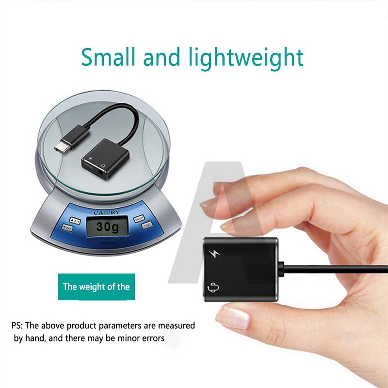 Audio Sound Card Type-C to 3.5mm Audio Digital Sound Card with Pd Interface Fast Charging Port for Computer and Phone