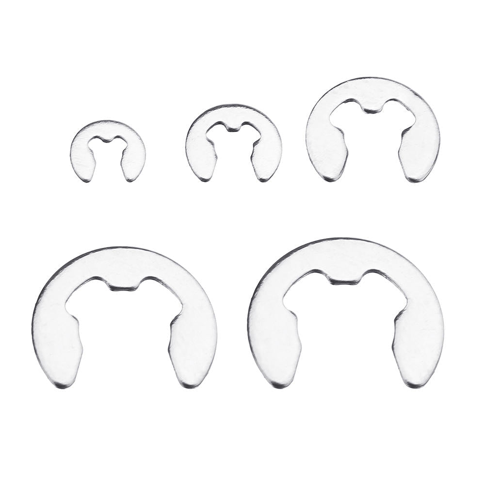 Stainless Steel E-Clip External Retaining Snap Ring 1.5-10mm Assortment Set 120Pcs