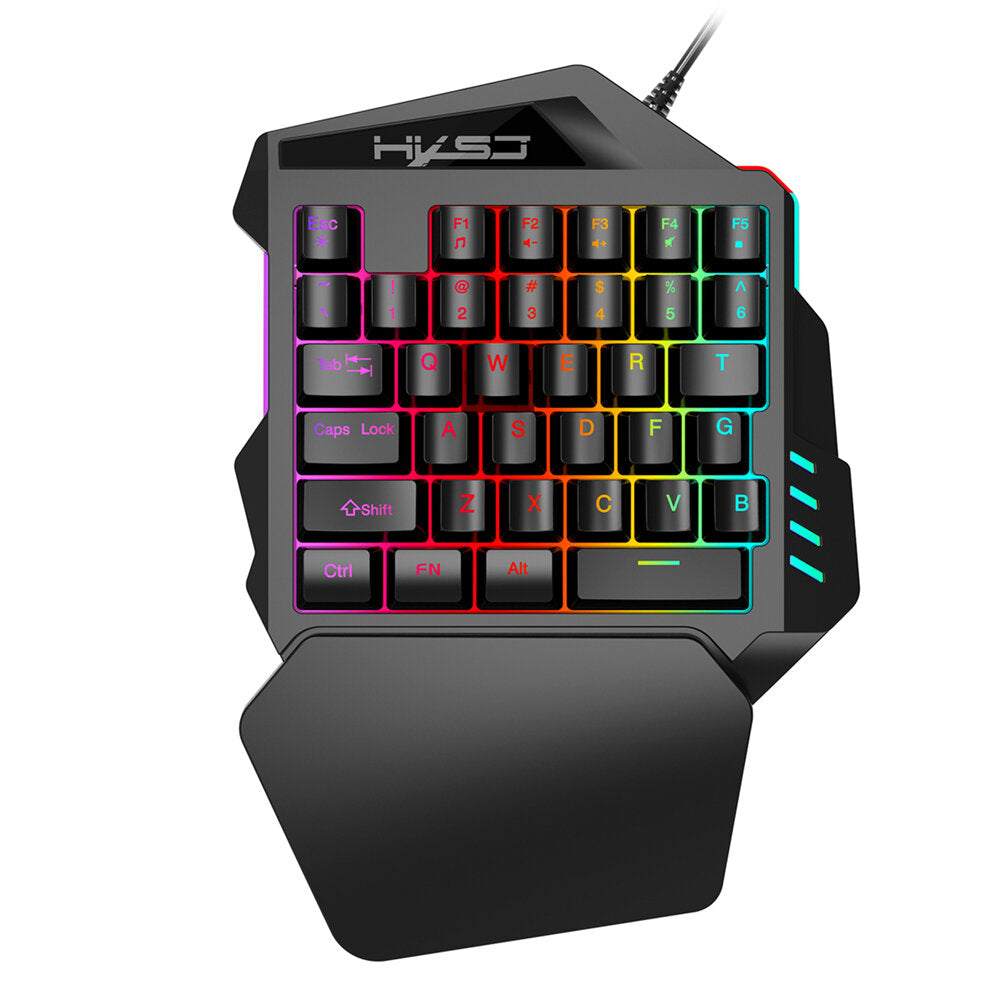 Gaming Keyboard Mouse Converter Combos 3200DPI Wired RGB Mouse 35 Keys Single-hand Keyboard Console Switch Adapter For PS3/PS4 P6+V100+A869