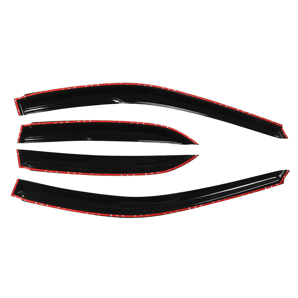 4Pcs Plastic Exterior Visor Vent Shades Fit 98-02 Accord 4DR Sedan Mugen Style 3D Wavy Window Sun Rain Guard Deflector