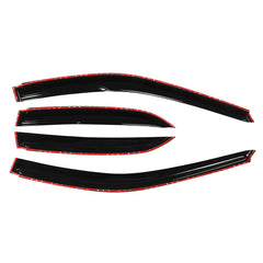 4Pcs Plastic Exterior Visor Vent Shades Fit 98-02 Accord 4DR Sedan Mugen Style 3D Wavy Window Sun Rain Guard Deflector