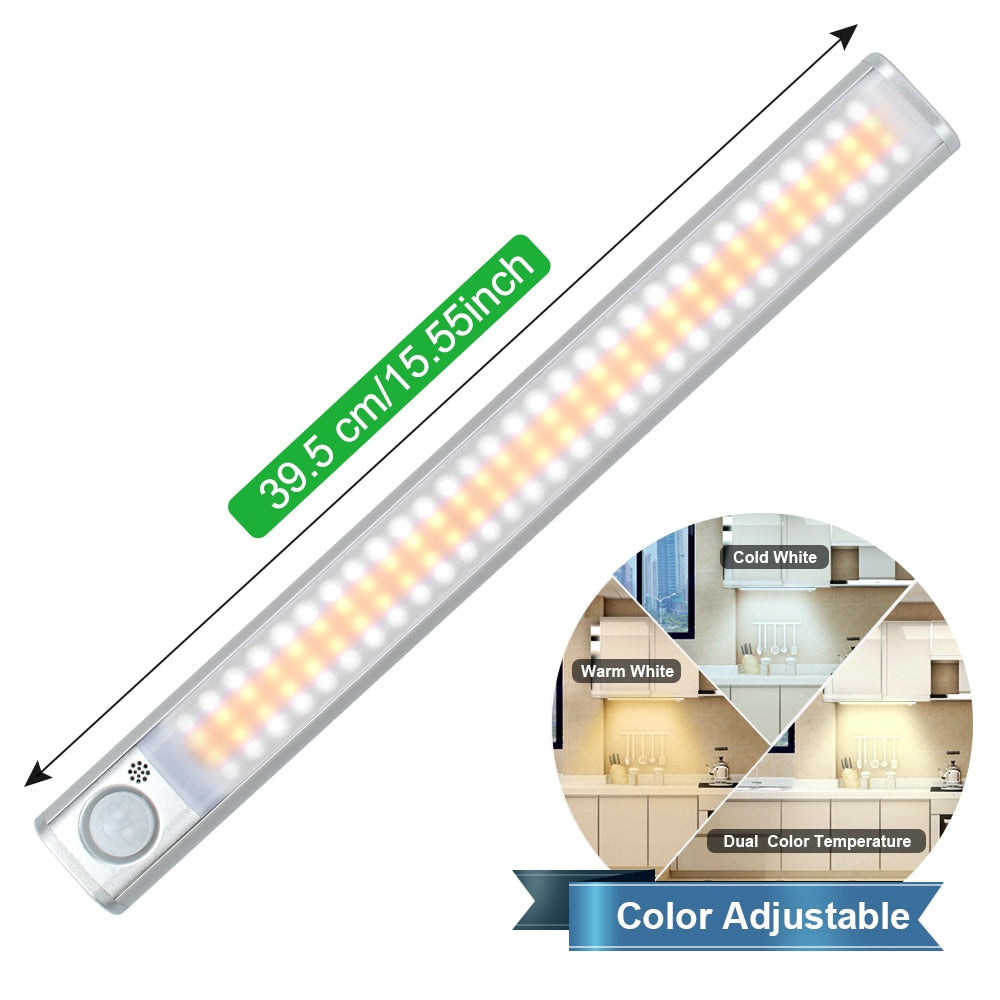 LED Night Light Motion Sensor Lamp Wireless USB Rechargeable for Children Bedroom Cabinet Kitchen Wall