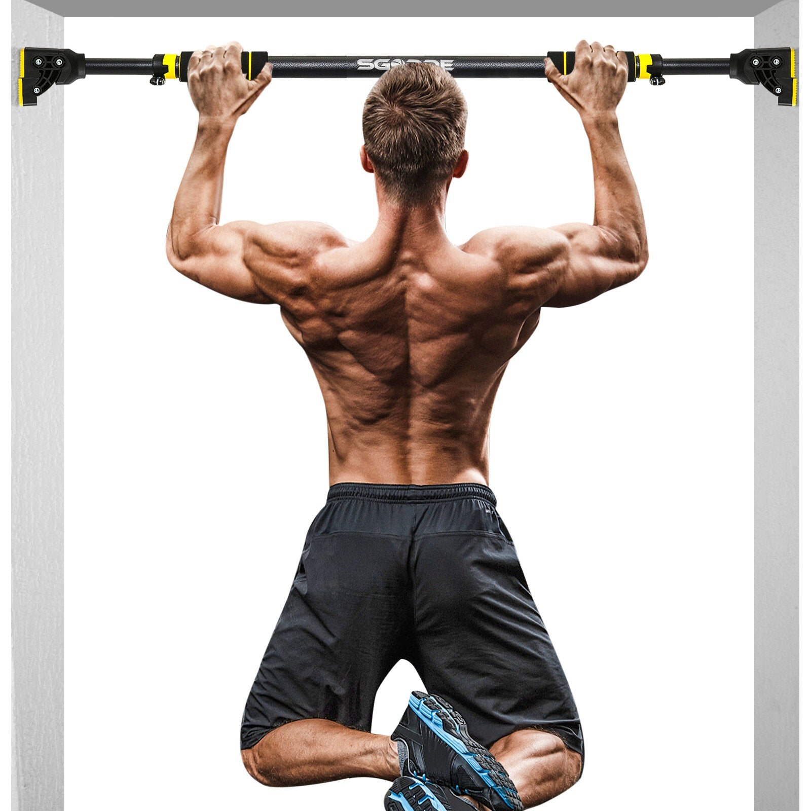 Pull Up Bar Horizontal Bar Portable Multifunctional Indoor Wall Mounted Non-Skid Safety Pullup Bar