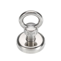 32x48mm 34kg Neodymium Recovery Magnet Metal Detector Eyebolt Circular Ring