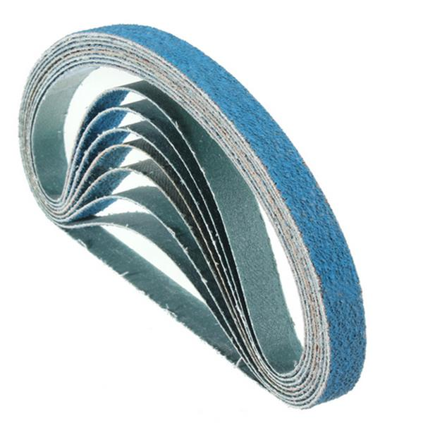 10Pcs 40 to 80 Grit Zirconia Sanding Belts 13x457mm Abrasive Grinding Tool