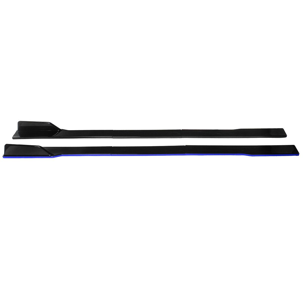 2.2M / 78.7inch Pair of Universal Side Skirts Extensions Splitters Blue Line