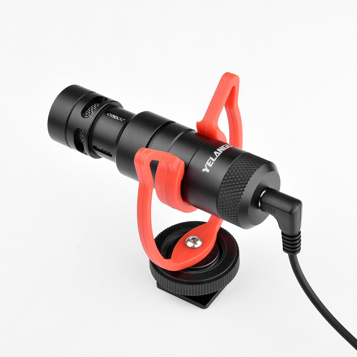 Mini Microphone Plug-and-Play Mic 3.5mm Plug with Shock Mount Wind Screen for Smartphone DSLR Camera Video Photography