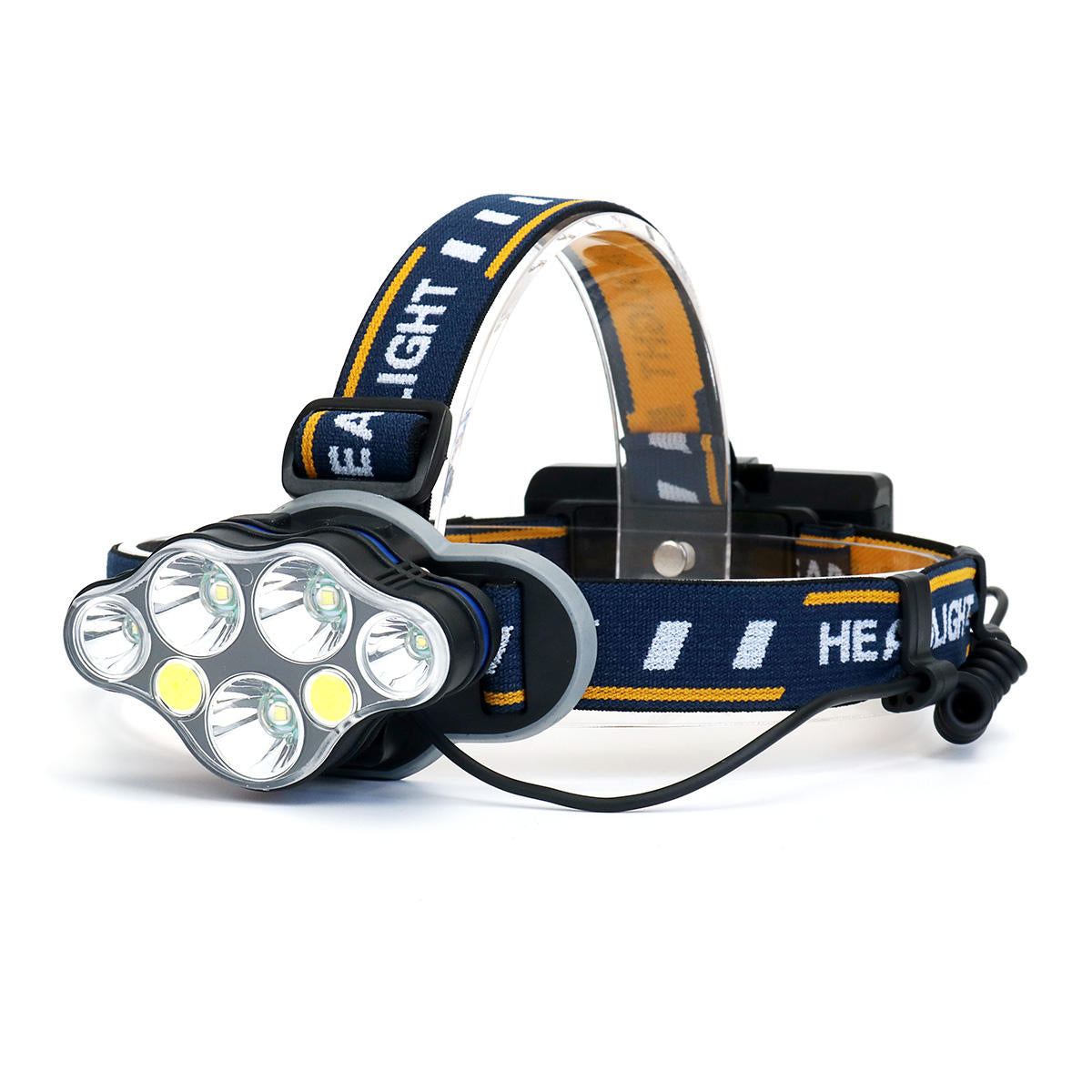 1900LM 3*T6+2*XPE+2*COB 8 Modes Bicycle Headlamp With 2*18650 Battery USB Interfaceamp