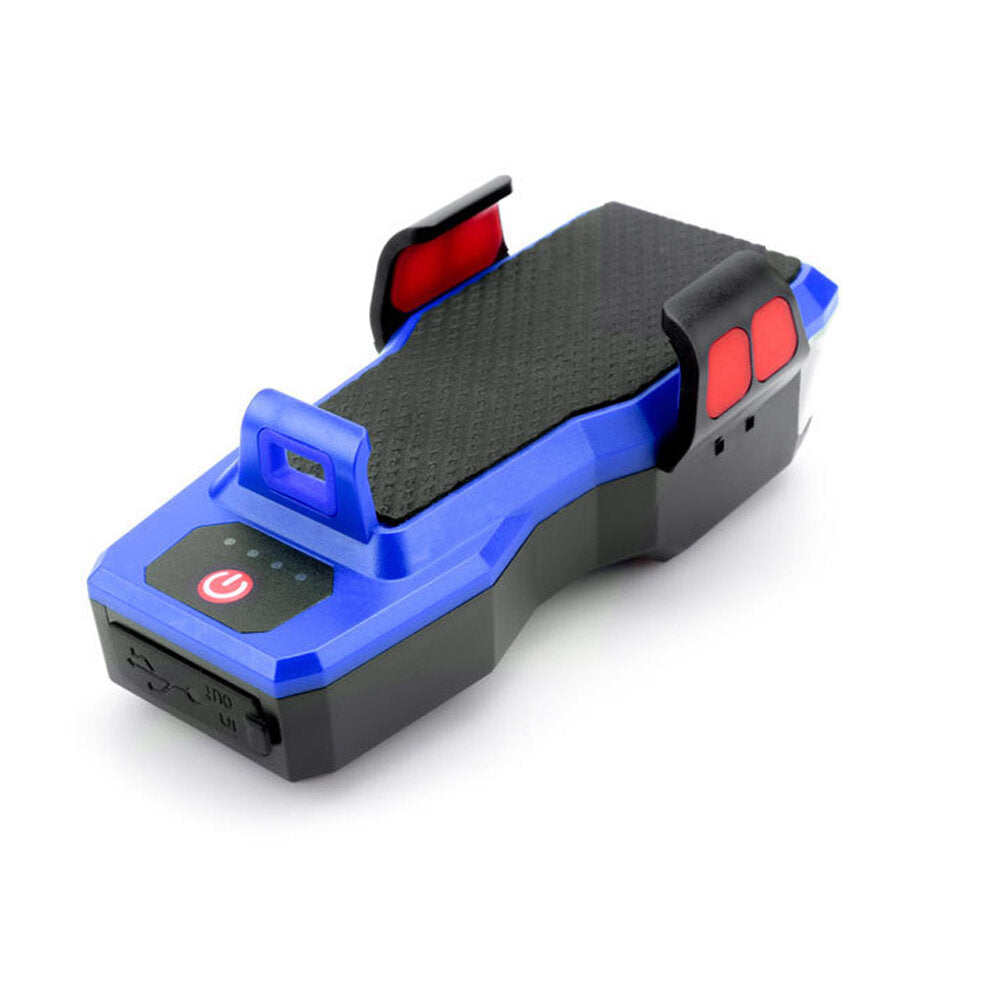 4-in-1 550LM Bike Headlight 4 Modes Bicycle Front Lights 130dB Horn 4-6.3inch Phone Holder Power Bank Outdoor Cycling