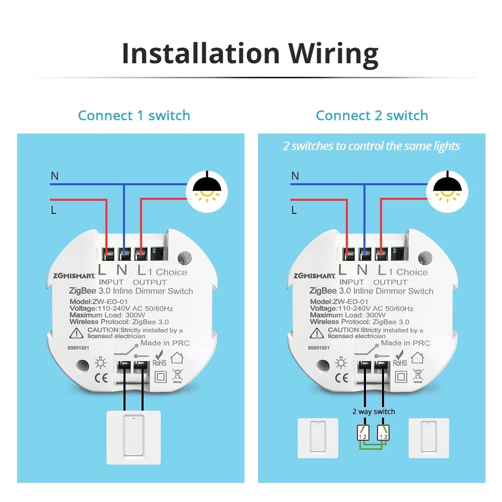 Dimmer Module SmartThings Control Alexa Google Home Control APP Control