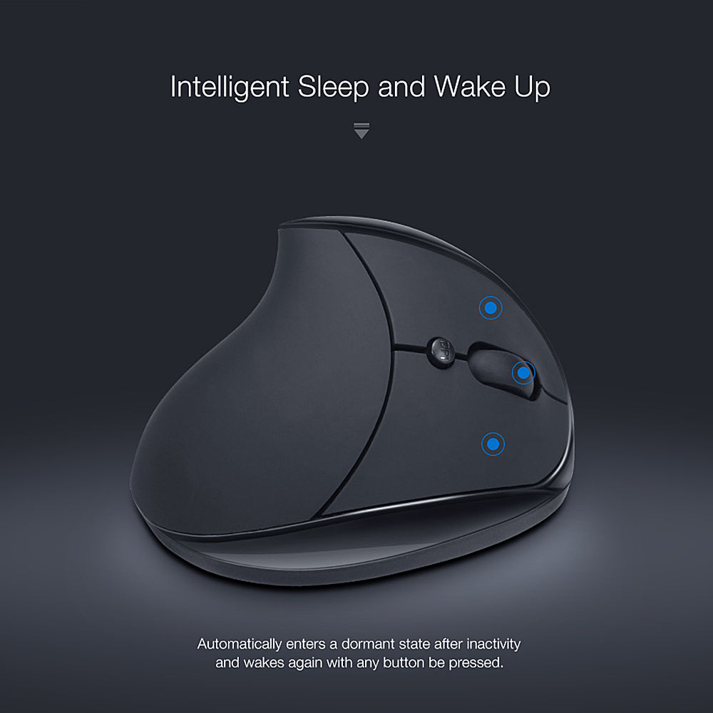 Wireless Vertical Mouse 1600DPI 6 Buttons Ergonomic Optical Mice for Computer Laptop PC