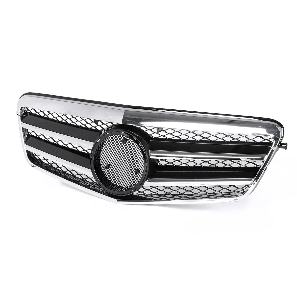 Chrome Silver AMG Style Front Grill Grille For Mercedes Benz