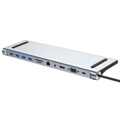 11 in 1 Docking Station Hub Adapter With 100W 4K HDMI-Compatible VGA RJ45 Gigabit Ethernet