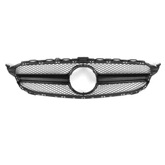Gloss Black Front Bumper Mesh Grille Grill For Mercedes C-Class