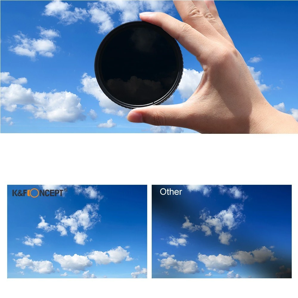 72mm Ultra-thin Adjustable Variable Neutral Density ND Filter Fader for Camera Lens Canon Sony Nikon Cameras