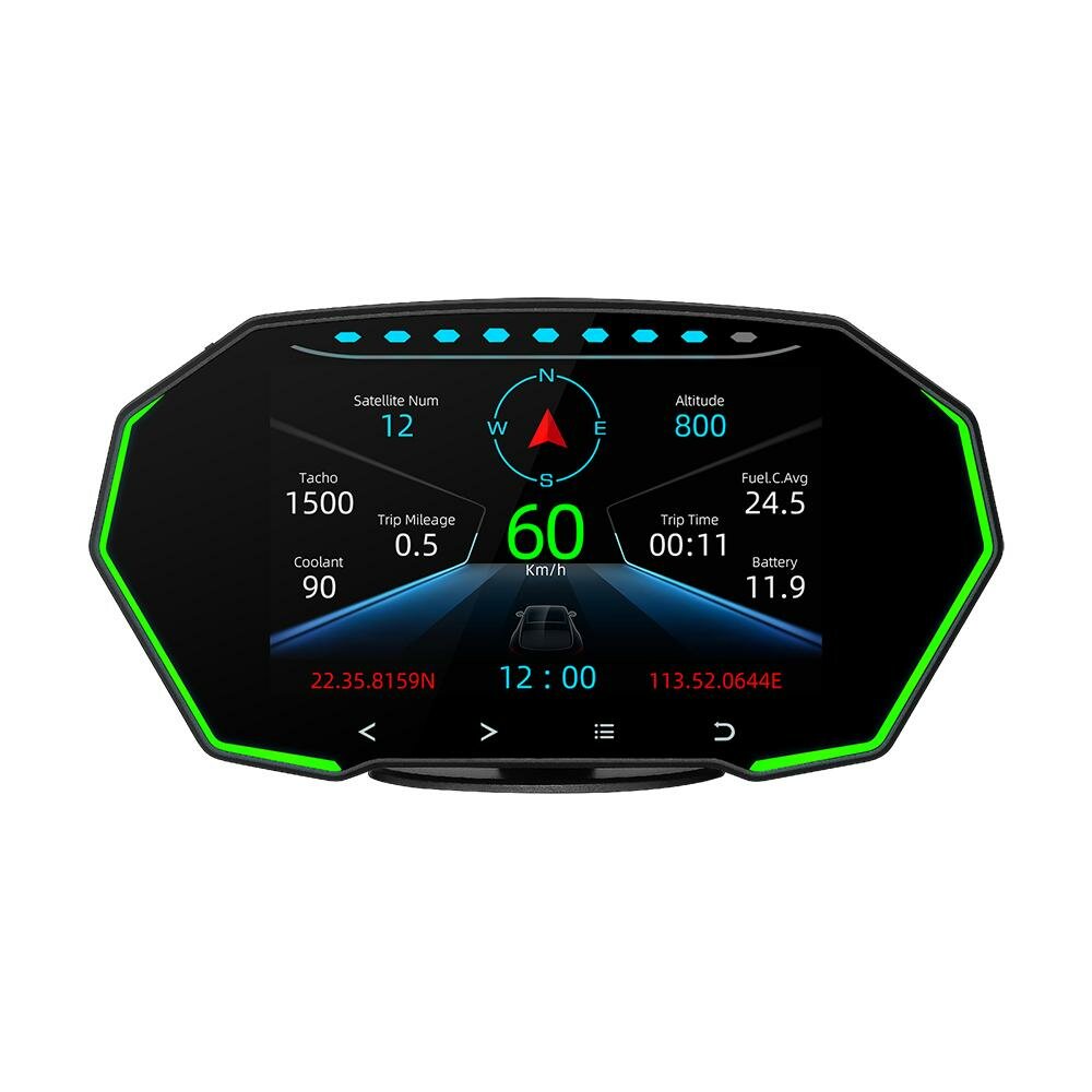4Inch F11 HUD Head Up Display Car Speedometer OBD GPS System Gradiometer Auto Diagnostic Tool