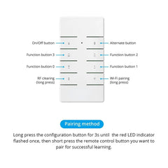Remote Controller Multipurpose Custom 433 MHz RF Remote Control Switch Works With D1/ iFan03/iFan04 RF433 Bridge 8 Keys