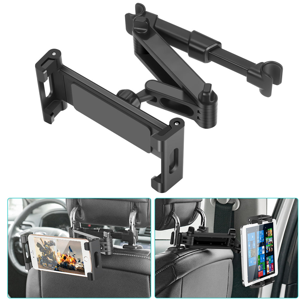 Universal Car Headrest Tablet Mount 360° Rotating Auto Seat Back Phone Holder Car Backseat