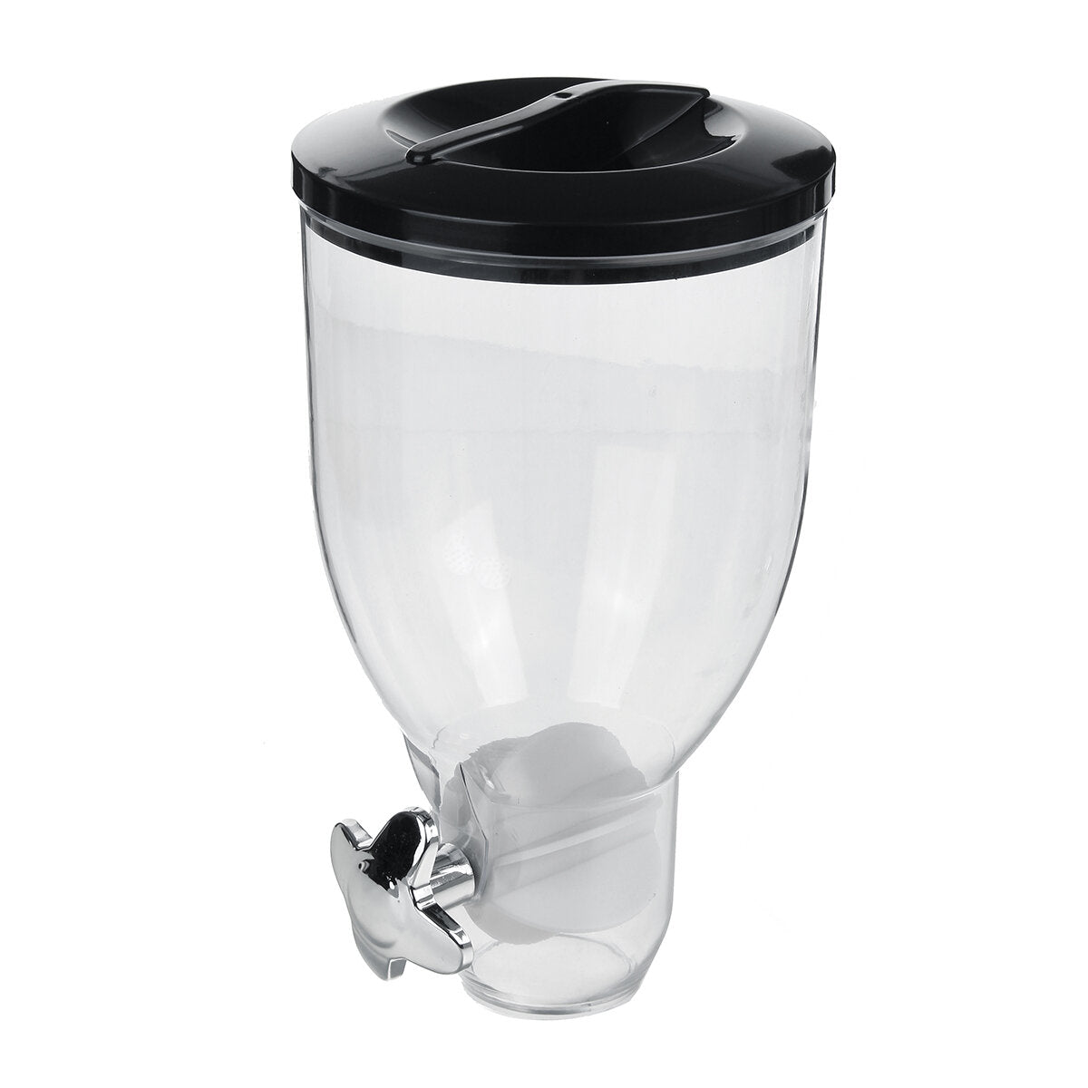 Double Cup Dry Food Dispenser Transparent Body for Cereal Grains Rice