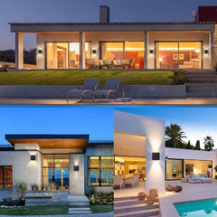 2Pcs Warm Light LED Wall Lamp Indoor/Outdoor LED Waterproof Modern Wall Lights