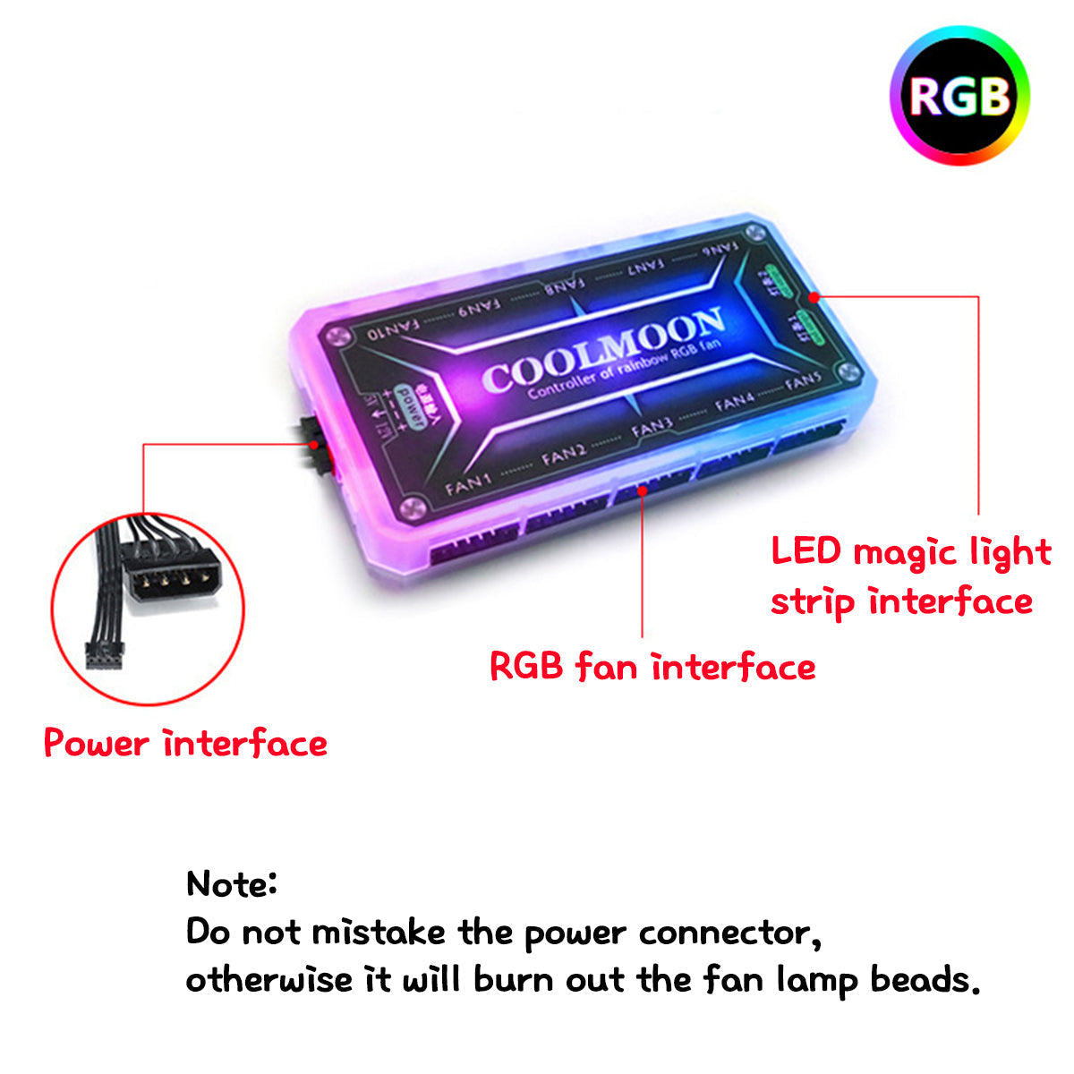RGB PC Cooling Fan 1400 RPM 4.2W RGB Symphony cooling fan With the Remote Control