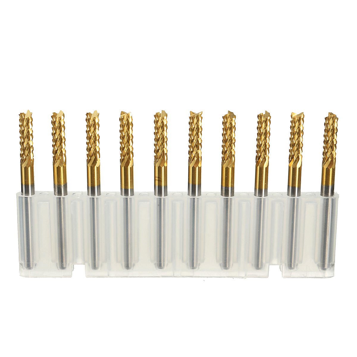 10pcs 3mm Carbide End Mill Cutter Titanium Coated Engraving Milling Cutter Carbide Rotary Burr