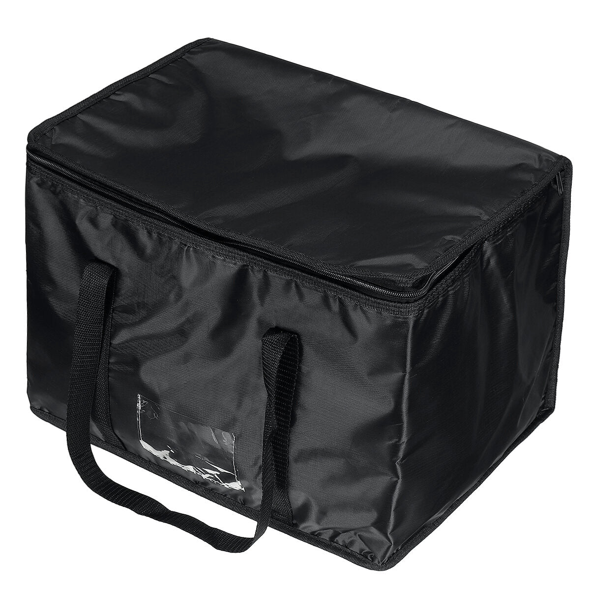 Black Oxford Cloth Insulation Bag Takeaway Storage Cnternal Composite Pearl Cotton Woven Hand Strap PE Film