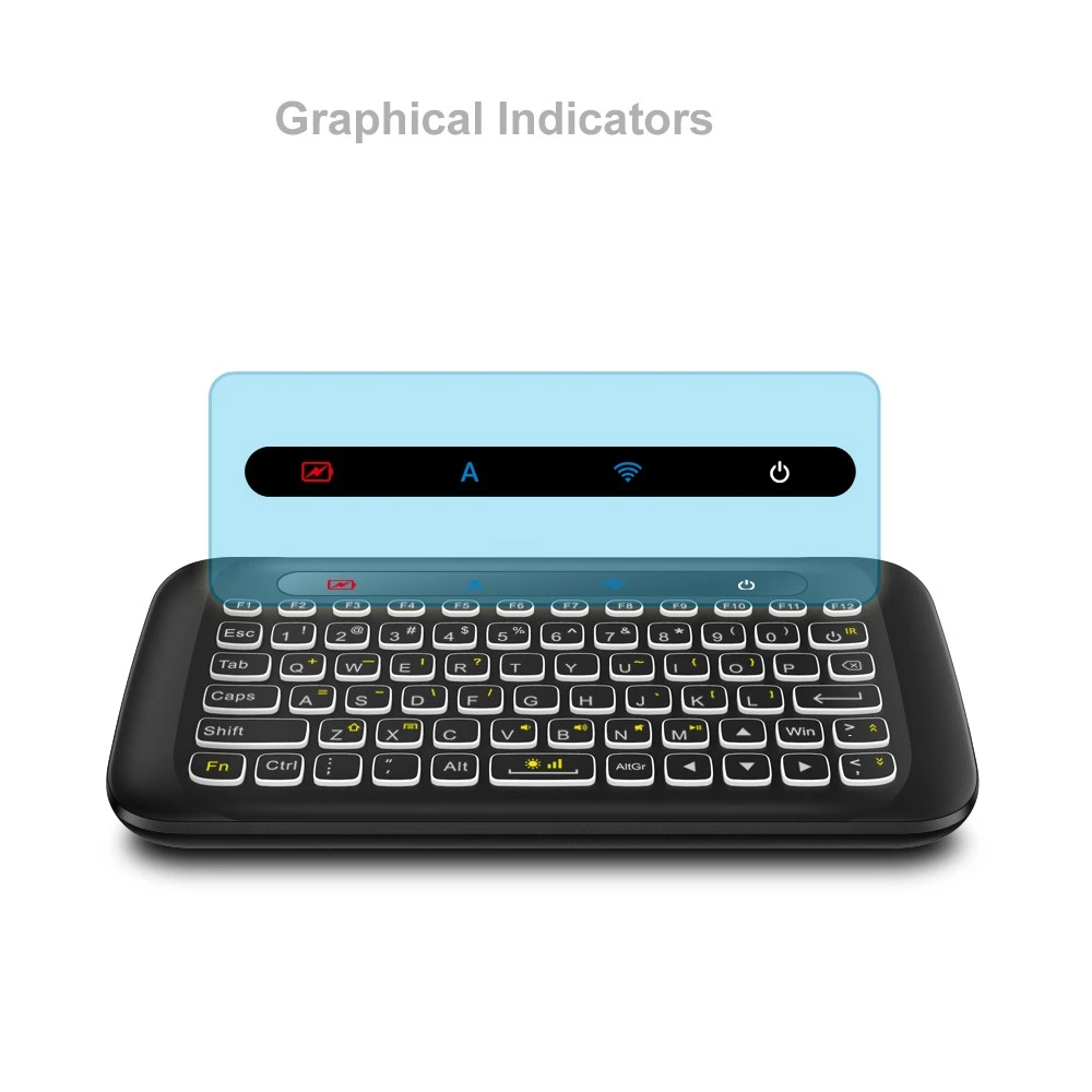 2.4GHz Backlight Colorful Wireless Keyboard with Large Touchpad for Smart TV Android Box PC Laptop