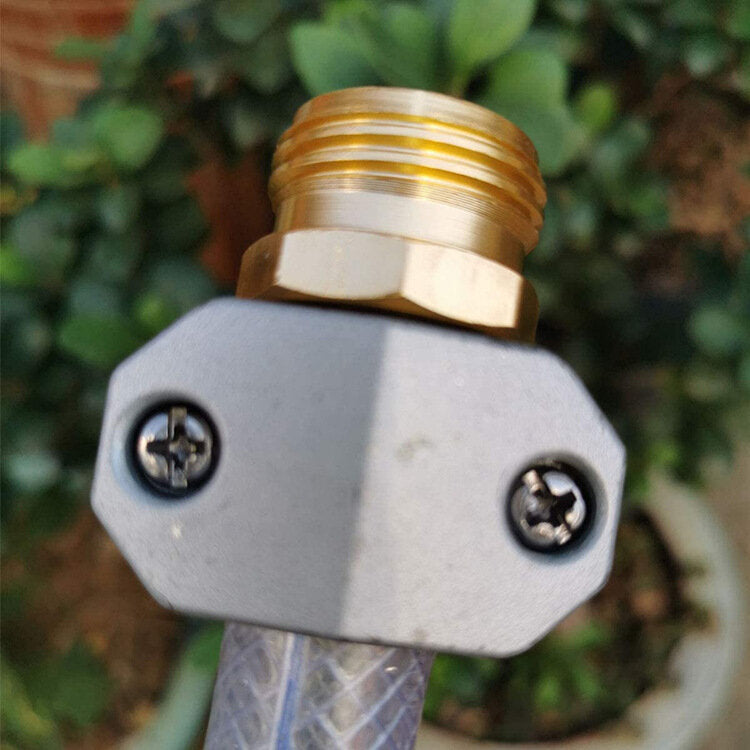 2Pcs Garden Hose Repair Fittings Aluminum Male and Female Hose End Water Hose Repair Connector